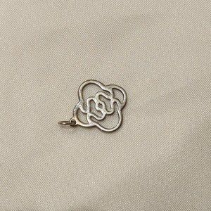 Stella and Dot Clover "S" Charm silver
